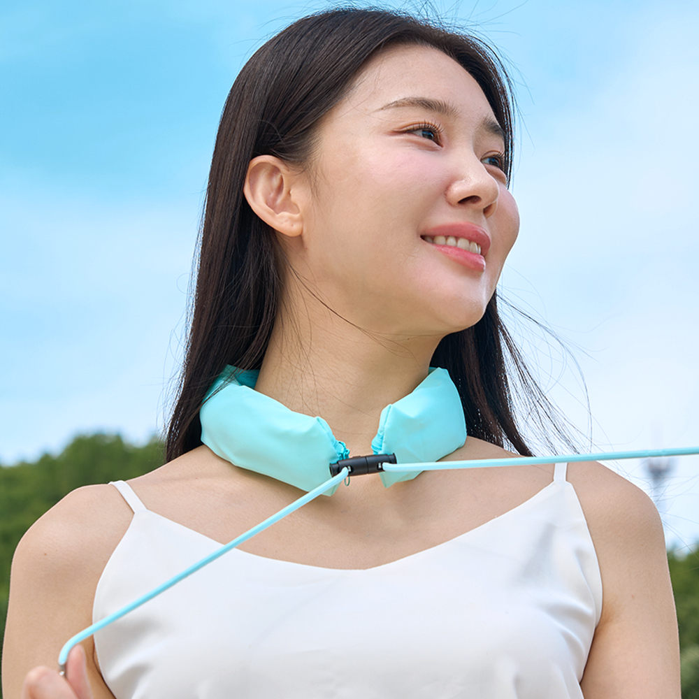 1+1 힐링팩토리 쿨민트 나인 넥쿨러 쿨 스카프 쿨링 아이스 넥밴드 여름 골프 얼음 목걸이 2개구성 - 상세 이미지 3