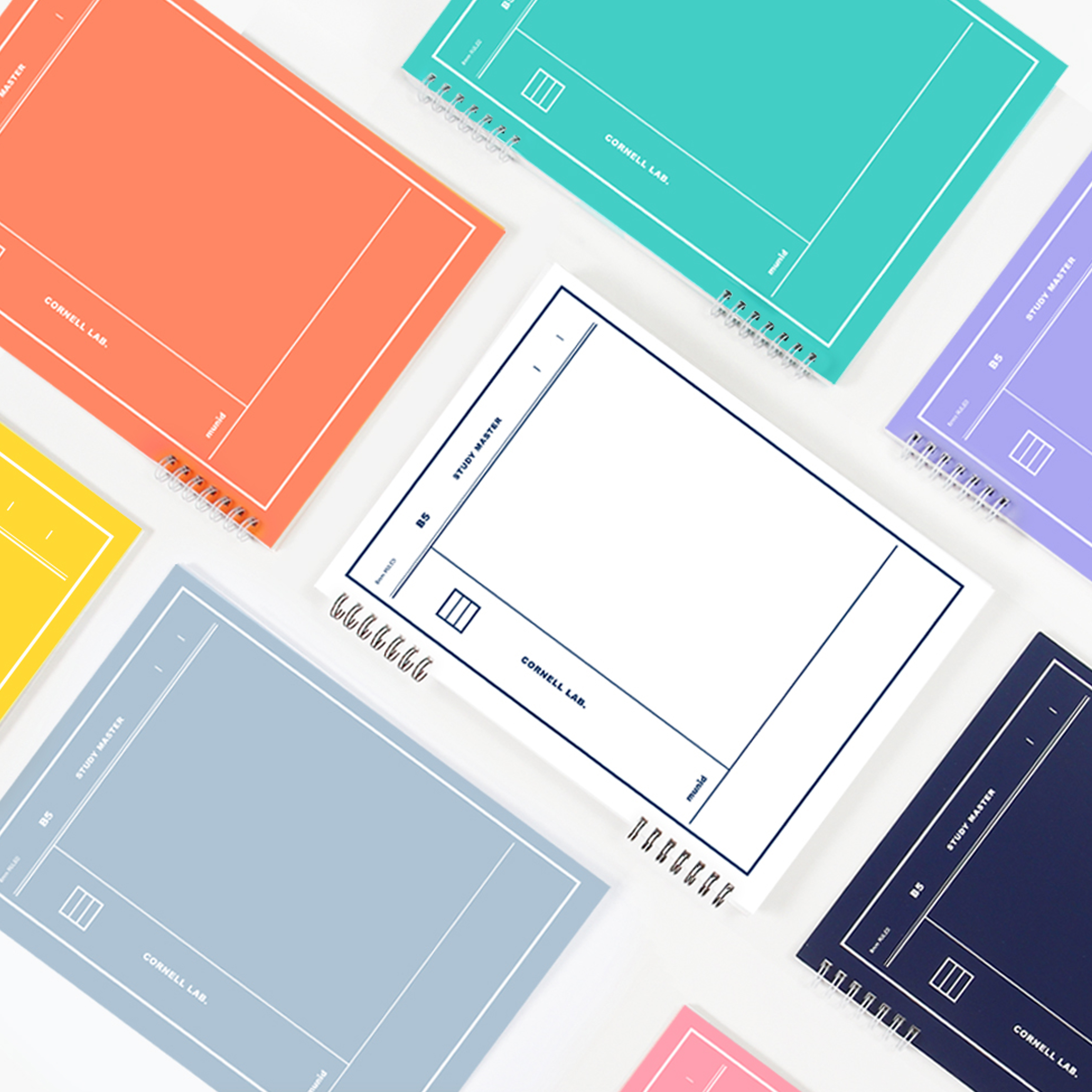 [SET] 뮤니드 스프링 8mm 코넬 라인 노트 8종 세트 이미지 4