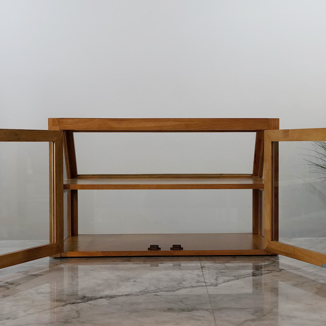 자야캠핑 오울루 베이커리 디저트 카페 1320 원목 수납장 쇼케이스 진열대 800