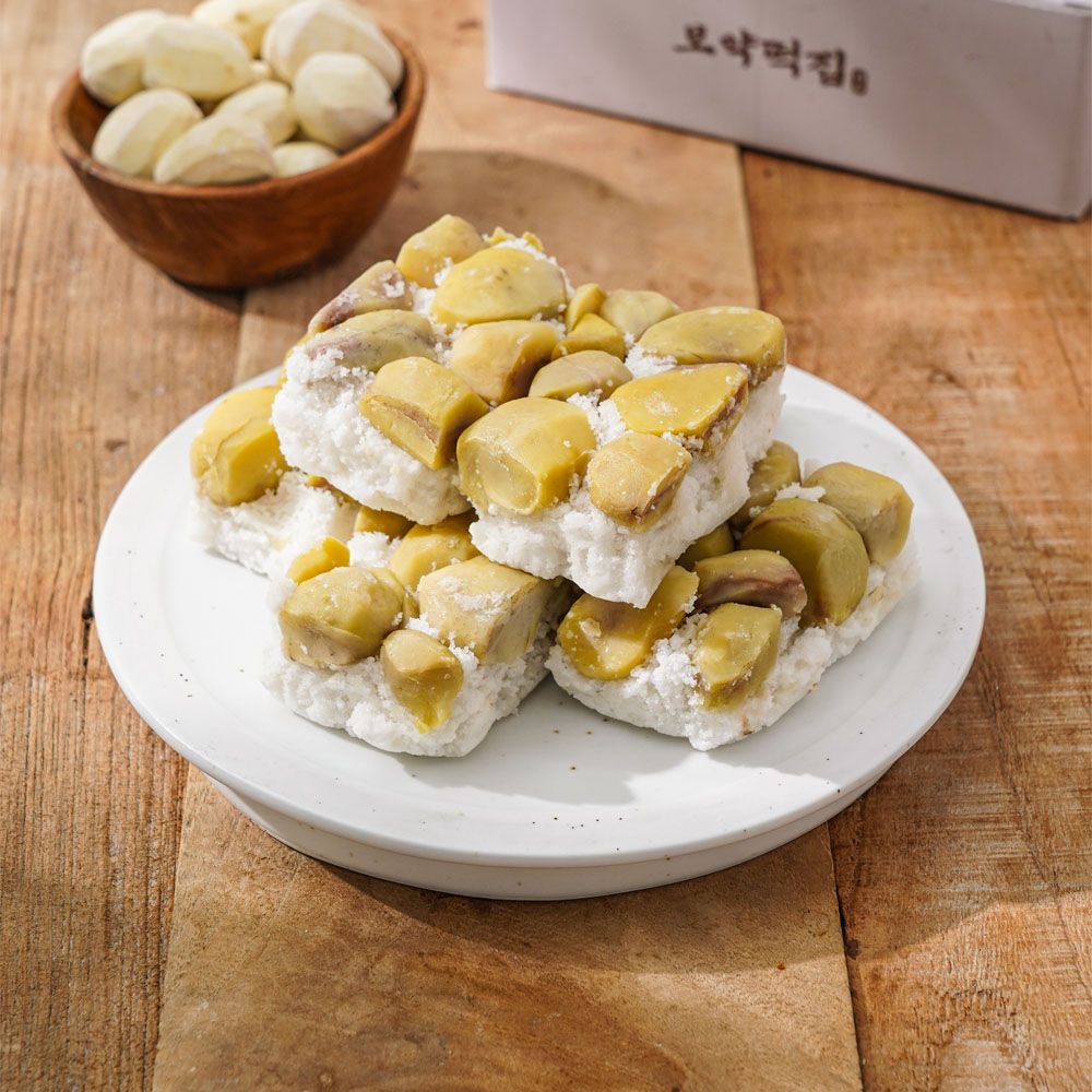 햇밤 공주 밤설기 아침대용떡 개별포장 8개입 - 상품 이미지