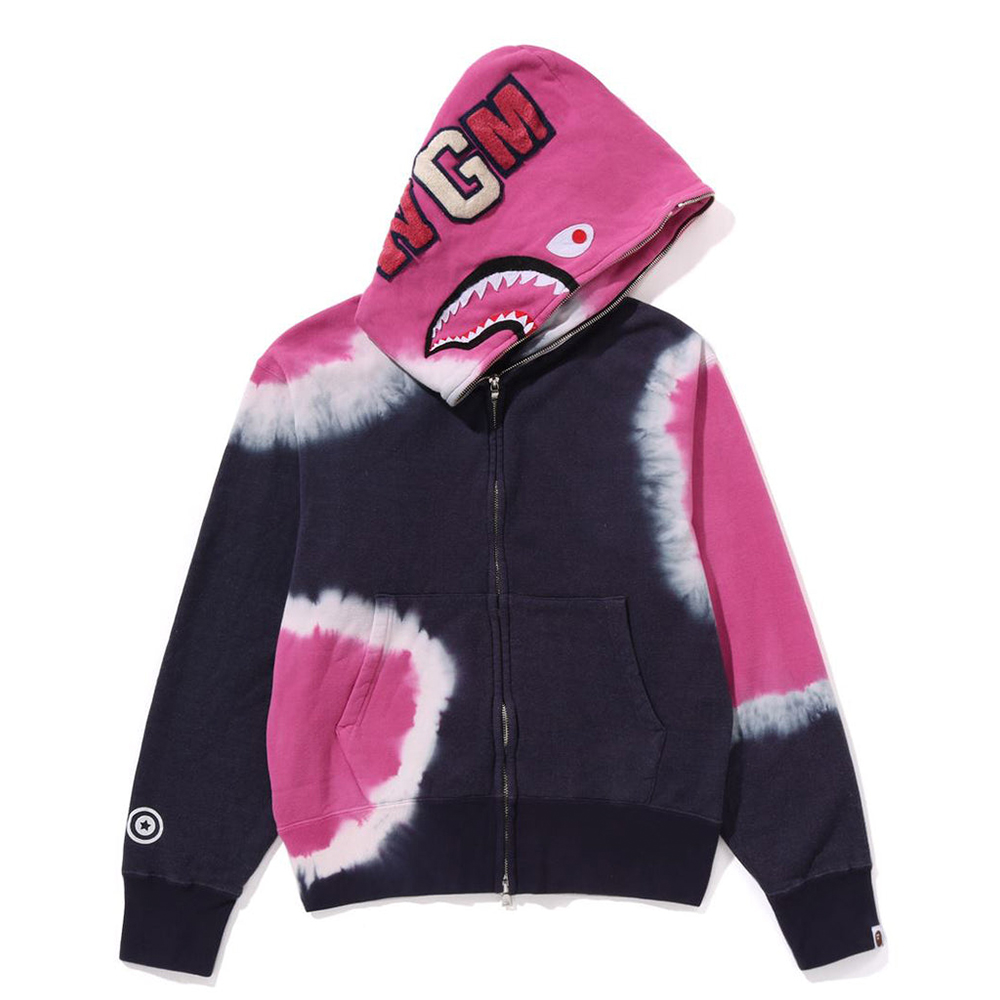 베이프 우먼즈 후드집업 HAND DYE SHARK FULL ZIP HOODIE 1L30-215-008 - 상품 이미지