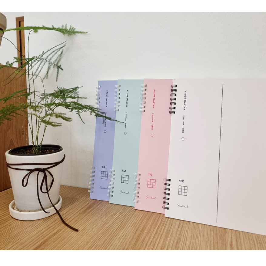 [SET] 뮤니드 스프링 좌철 2분할 5mm 그리드 노트 4권 세트 이미지 4