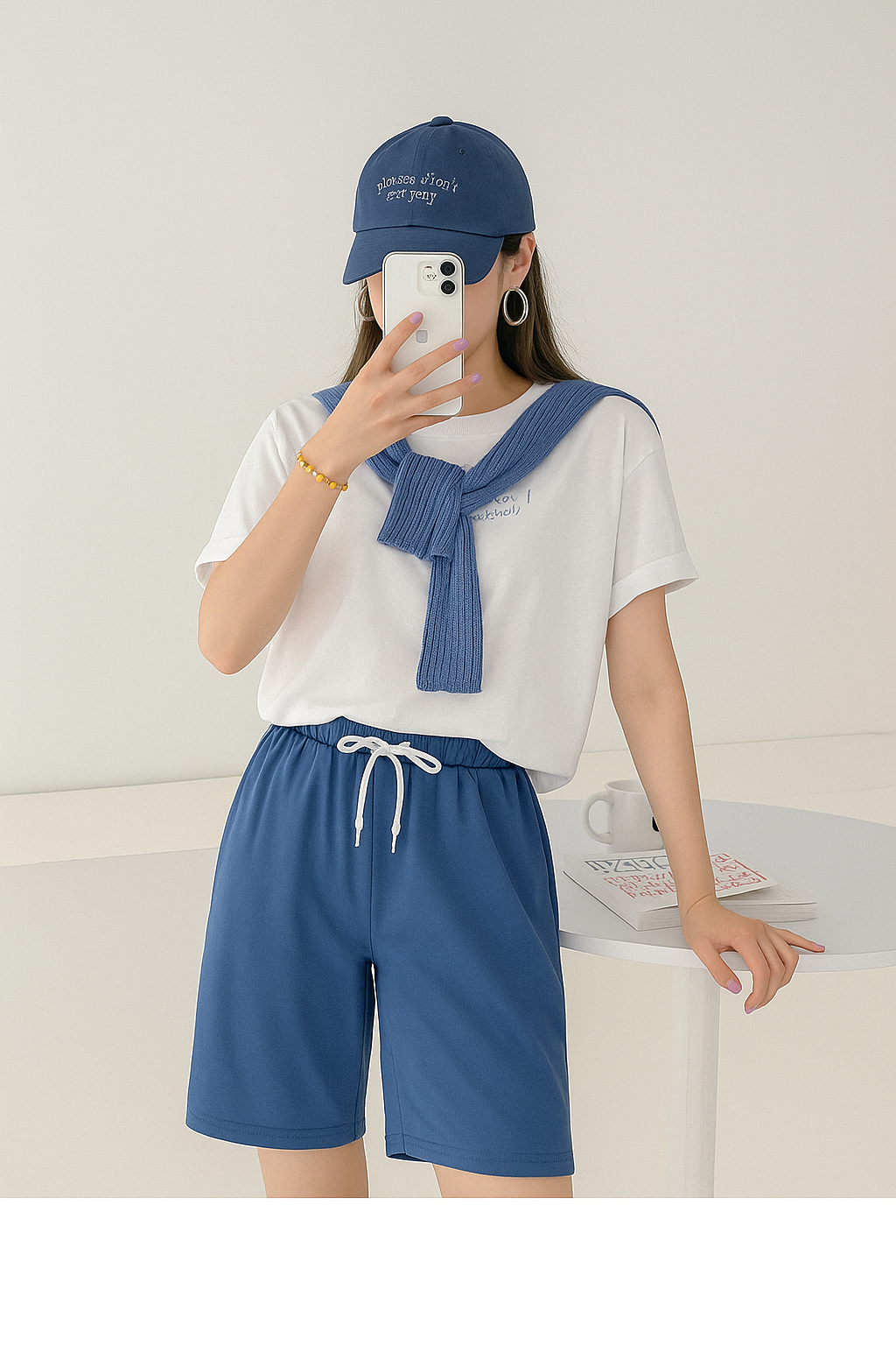 시원한 여자 여름 밴딩 반바지 8컬러  팬츠 데일리룩 원데이핏 ONeday fit - 상세 이미지 4