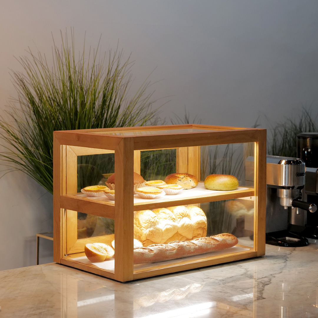 자야캠핑 오울루 베이커리 디저트 카페 1320 원목 수납장 쇼케이스 진열대 600