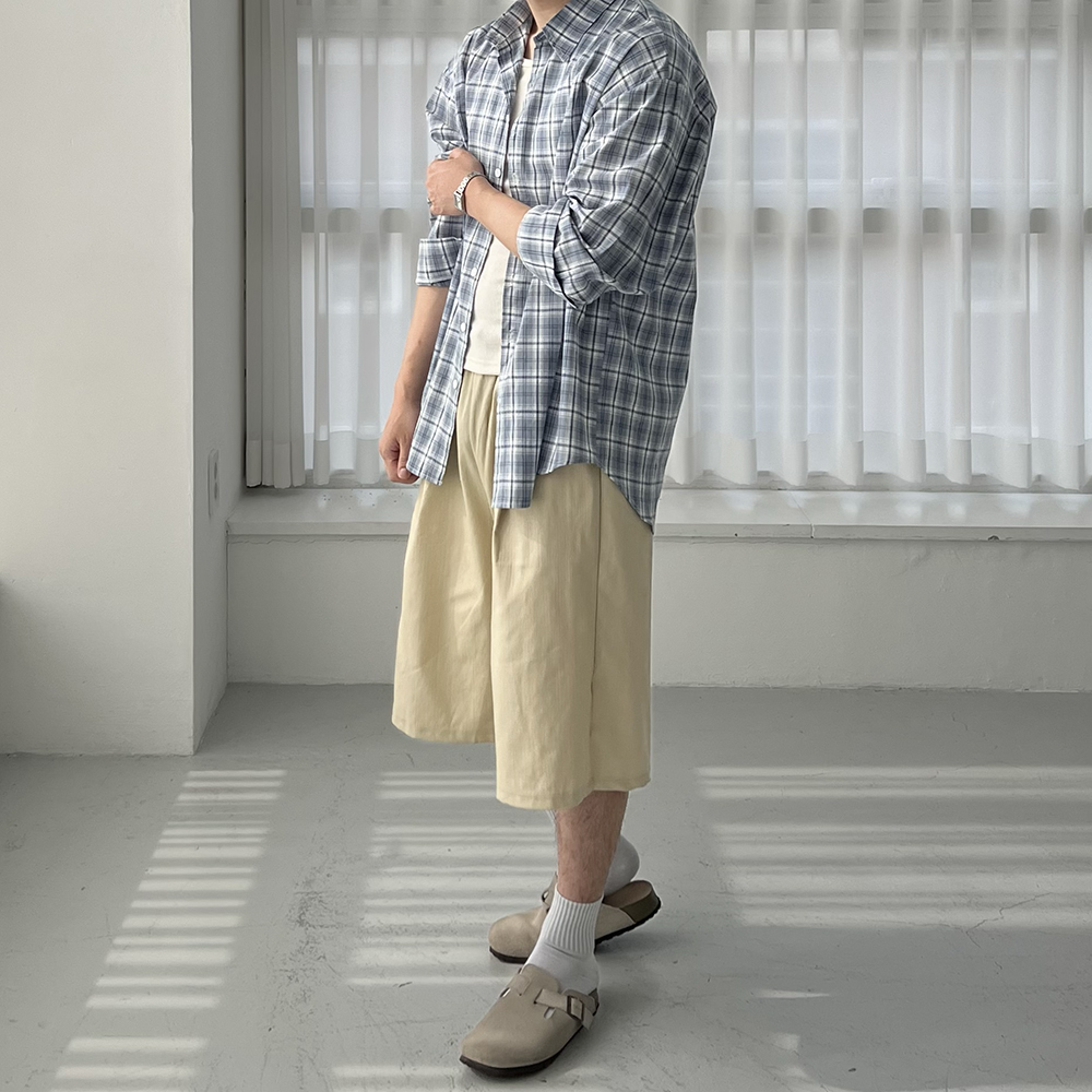 1+1 남자버뮤다팬츠 벌룬팬츠 남자린넨바지 - 상세 이미지 3