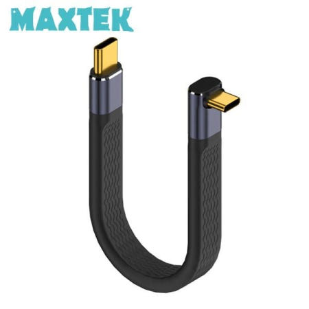 USB 4.0 C타입 플랫 케이블 상하 꺽임 젠더 Type-C 40Gbps 240W 초고속충전 보조배터리 E-Marker 이마커 칩셋 14cm 썬더볼트4 지원 맥스텍 MT692