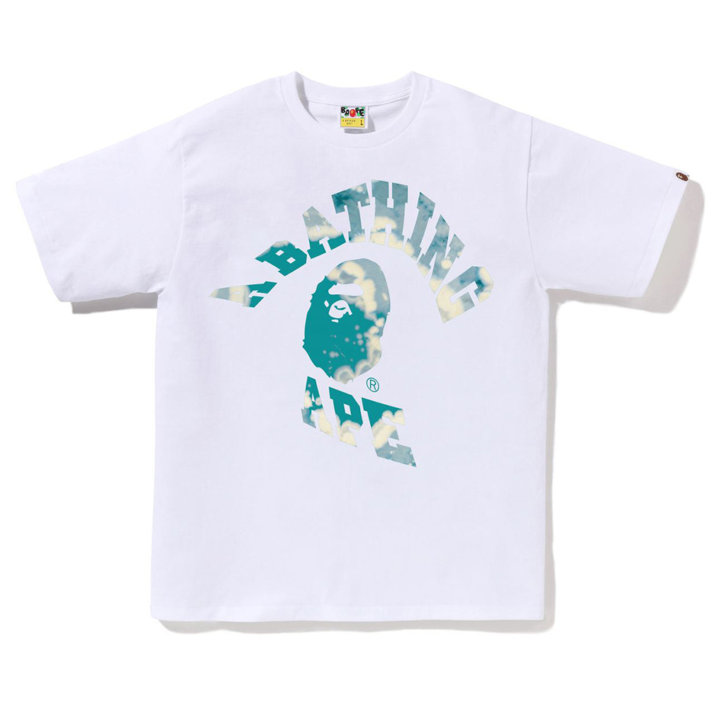 베이프 반팔티 TIE DYE TWIST COLLEGE TEE 1L30-110-042 - 상품 이미지
