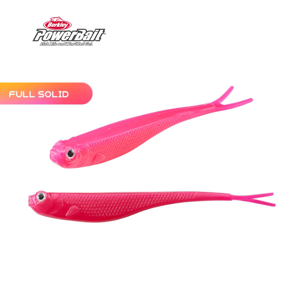 버클리 파워베이트 UV 저크쉐드 광어 다운샷 루어 웜 소프트베이트 솔리드 핑크, 12.7cm(5인치) - 메인 이미지