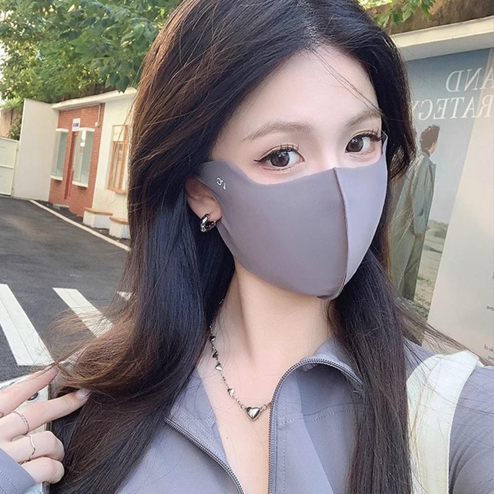 통기성 좋은 쿨링 3D 입체 기미 마스크 자외선 차단 골프 운동 - 상품 이미지