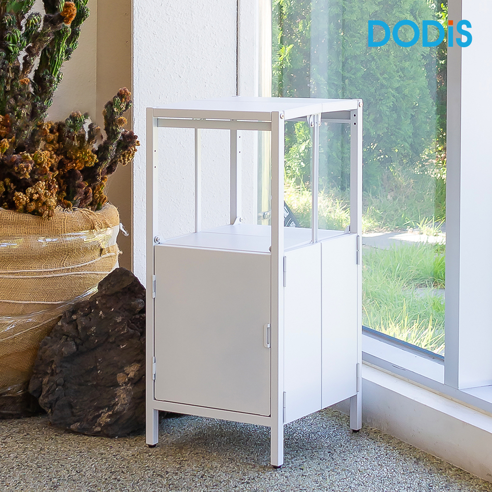 폴딕스 004 모듈 수납장 거실 철제 베란다 접이식 미드센츄리 폭좁은 틈새 수납장 2단