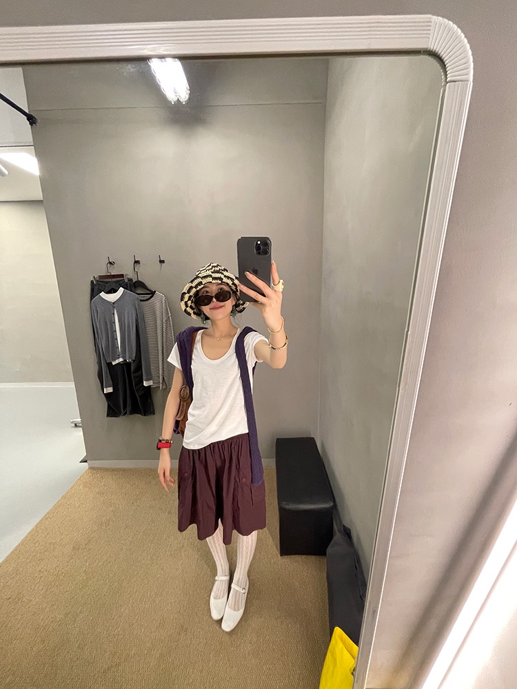 나일론100 카고 버뮤다팬츠 반바지 캐주얼 워크웨어 와이드핏 힙한 오버핏 비비드색감 2컬러 - 상세 이미지 4