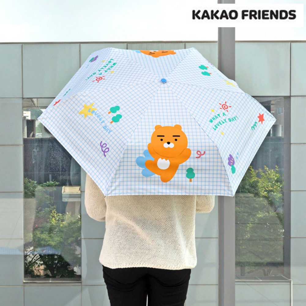 카카오 3단 우산 자동 라이언 양산 양우산 우산선물 자외선차단