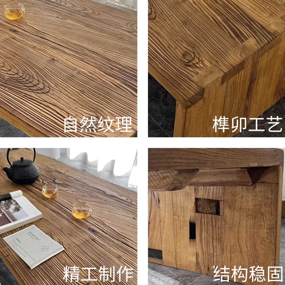 고재 테이블 대형 상판 식당 고제 원목가구 빈티지 100x50cm - 상세 이미지 4