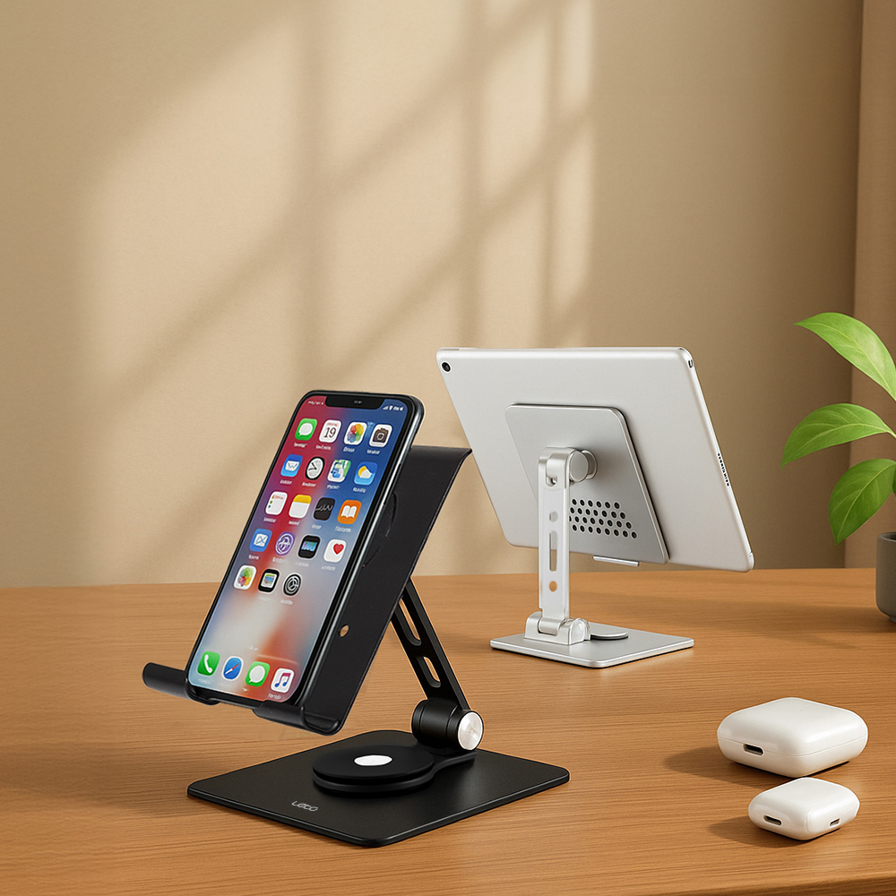 레토 360도 회전 접이식 태블릿 거치대 대형 LTS-R02 블랙 - 상세 이미지 2