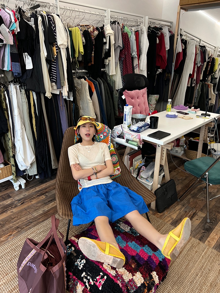 나일론100 카고 버뮤다팬츠 반바지 캐주얼 워크웨어 와이드핏 힙한 오버핏 비비드색감 2컬러 - 상세 이미지 5