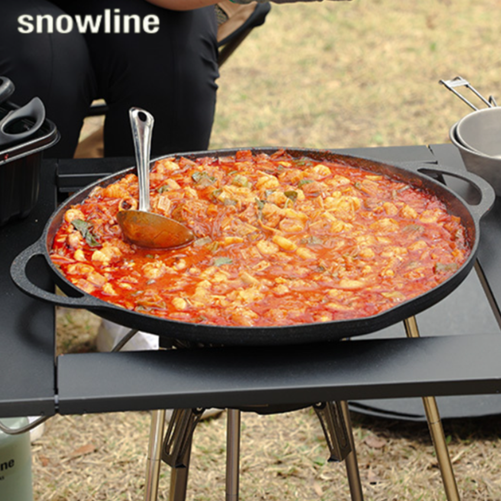 스노우라인 인덕션 플러스 그리들 국물 흐름 방지 캠핑 그릴 38cm