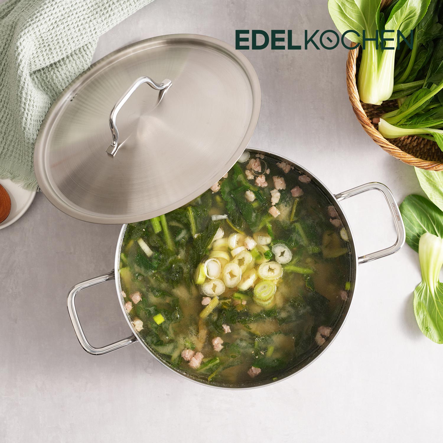 에델코첸 통3중 스텐 올데이 양수냄비 20cm (사틴)