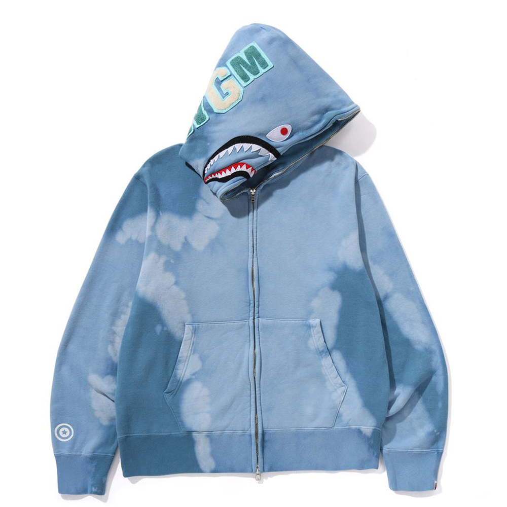 베이프 후드집업 HAND DYE SHARK FULL ZIP HOODIE 1L30-115-002 - 상세 이미지 2