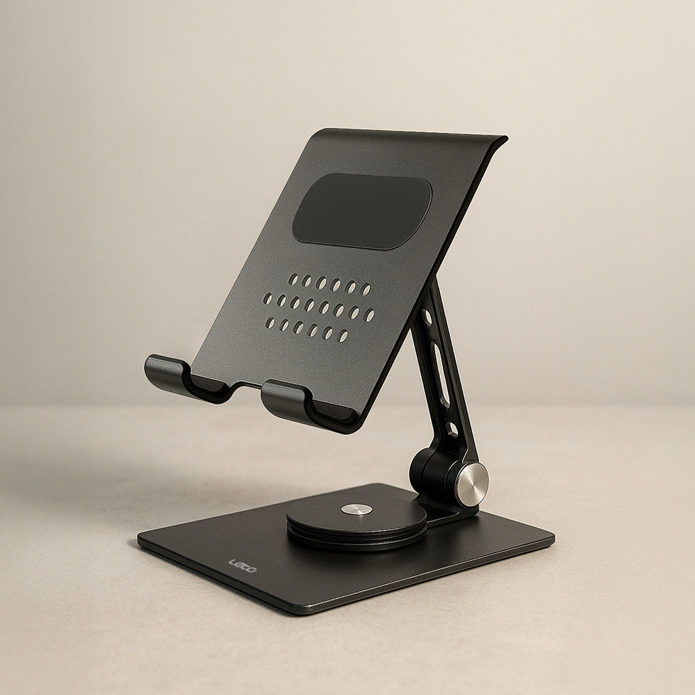 레토 360도 회전 접이식 태블릿 거치대 대형 LTS-R02 블랙