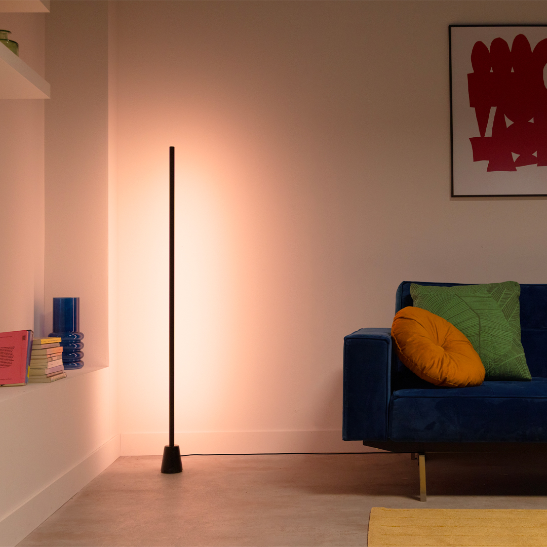 필립스 위즈 led 장스탠드 거실스탠드조명 플로어스탠드 일체형 2팩 x 블랙