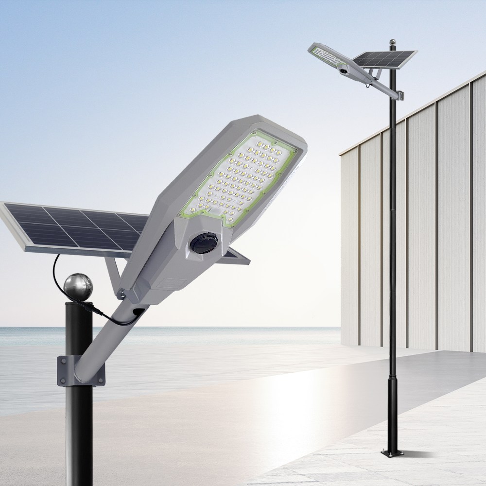 태양광 가로등 헤드 태양열 아파트 주차장 보안등 외등 LED 조명 종류 600W 기둥5M - 메인 이미지