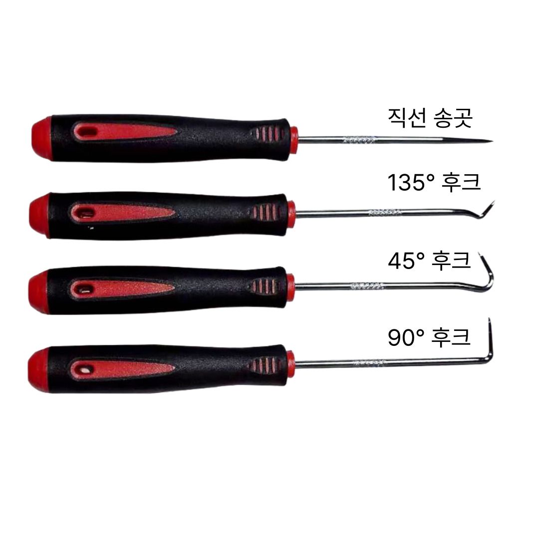 오링풀러 송곳 4P 세트 갈고리 공구 - 상세 이미지 4