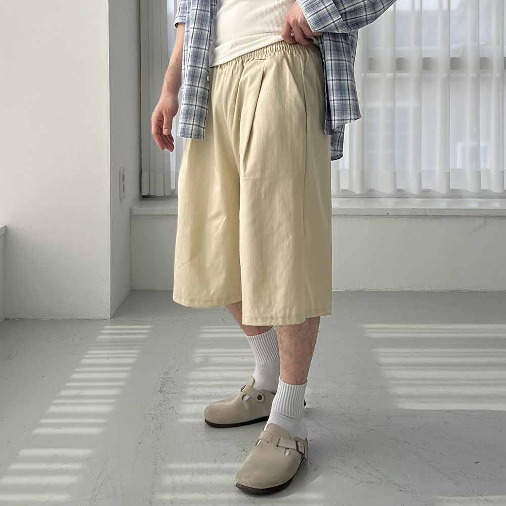 1+1 남자버뮤다팬츠 벌룬팬츠 남자린넨바지 - 상세 이미지 2