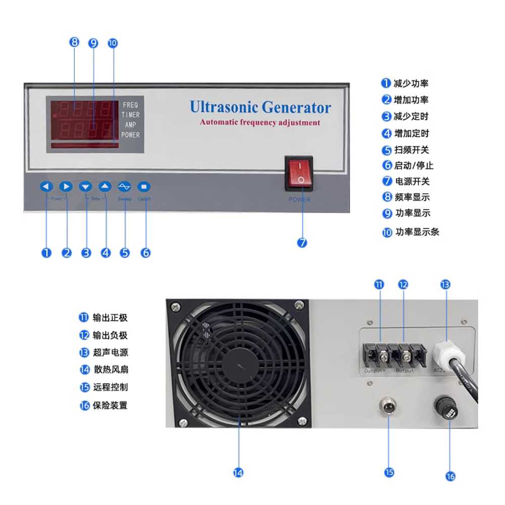 초음파 발생기 울트라소닉 보석 귀금속 고주파 진동 25K 600-900W - 상세 이미지 3