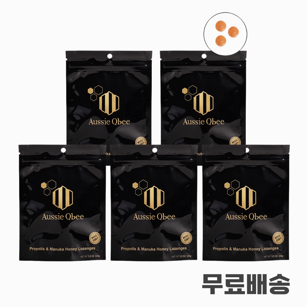 오지퀸비 프로폴리스 마누카꿀 캔디 MGO 550+ 100g, 5개 - 상품 이미지