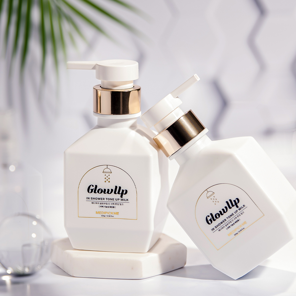 바디톤업 메디픽미 글로우업 인샤워 톤업밀크 크림 미백 화이트태닝 300ml, 2개 - 메인 이미지