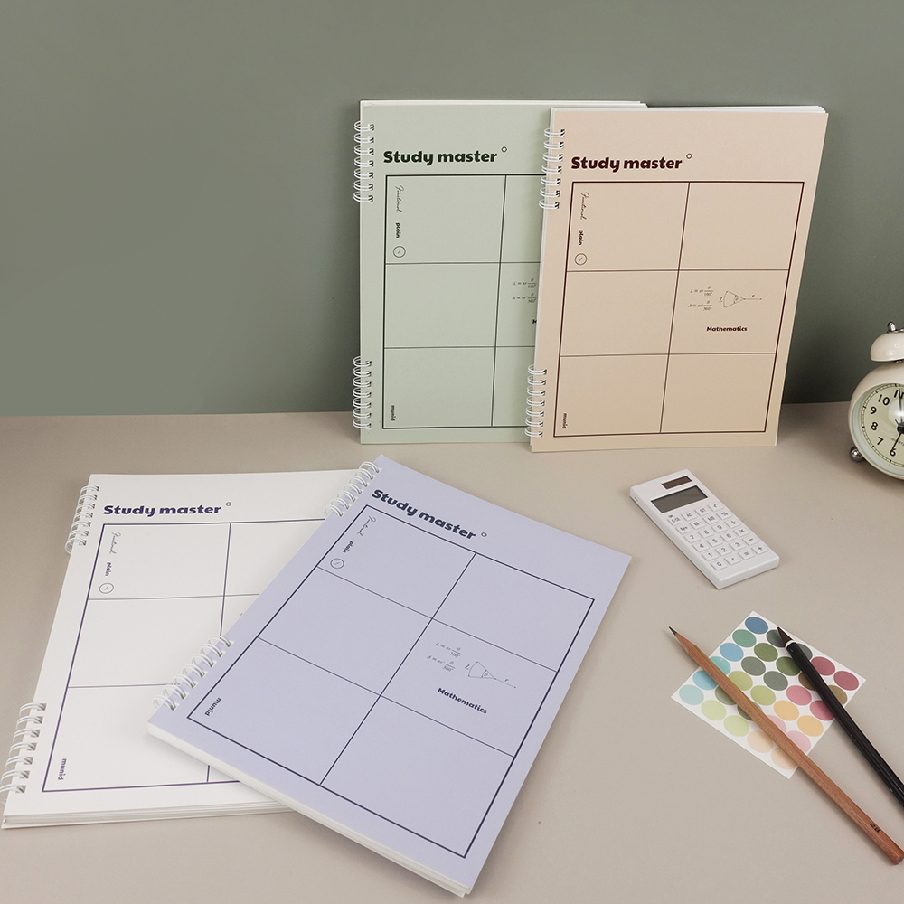 [SET] 뮤니드 스프링 6분할 수학 연습장 화이트 4권 세트 이미지 4