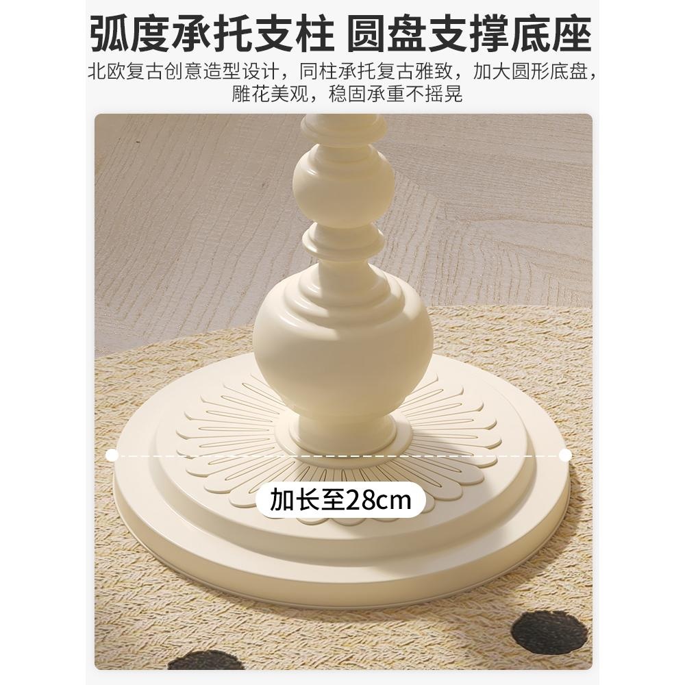 소형 원형 사이드테이블 철제 인테리어 테이블 거실 침실 협탁 딥블랙 소형(35x52cm) - 상세 이미지 3