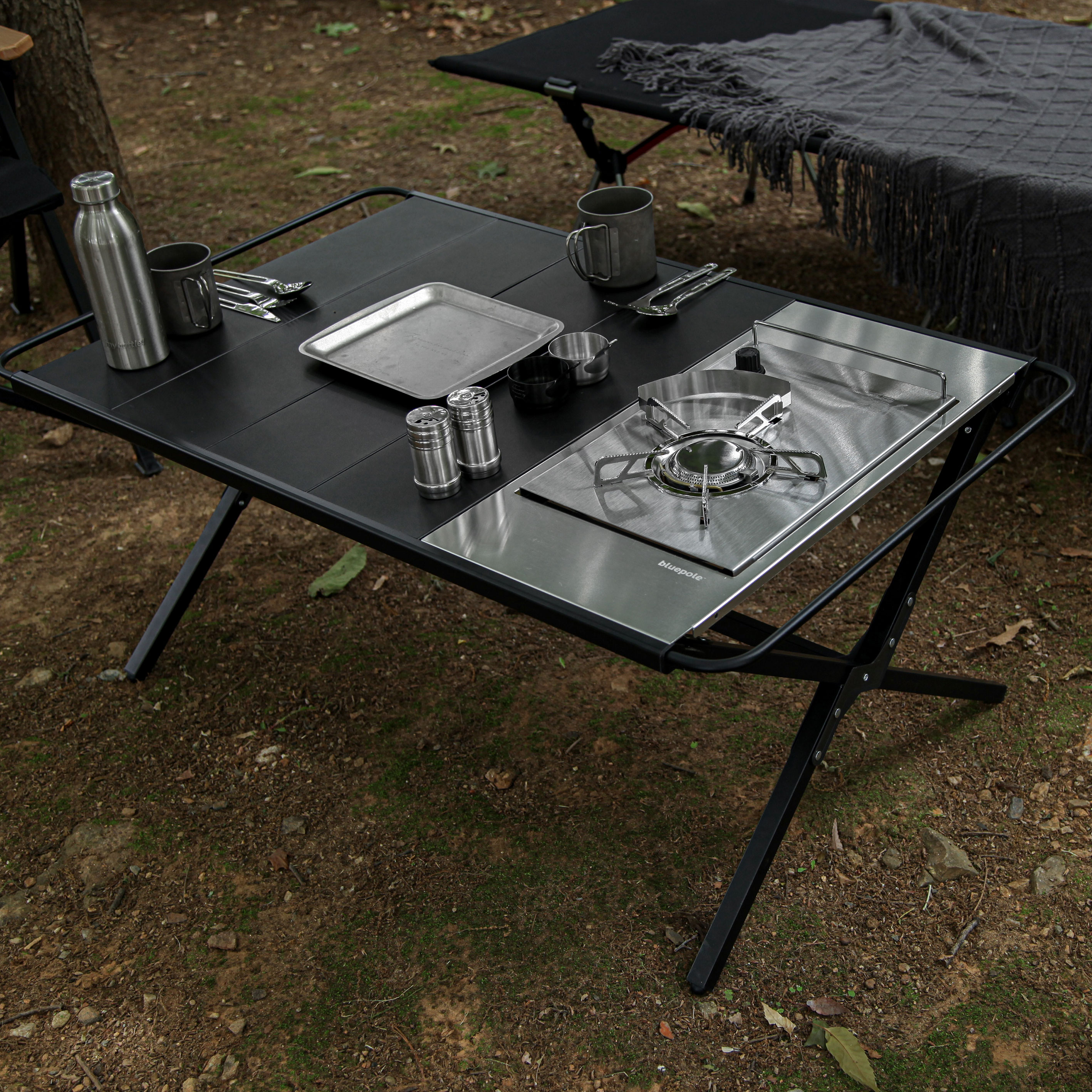 블루폴 반타엑스 테이블 폴딩 접이식 IGT 캠핑 테이블 매트블랙