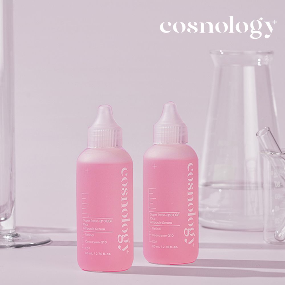 코스놀로지 핑크샷X4 EGF 레티놀 줄기세포배양액 모공수축 탄력 모공앰플 80ml, 2개 - 상품 이미지
