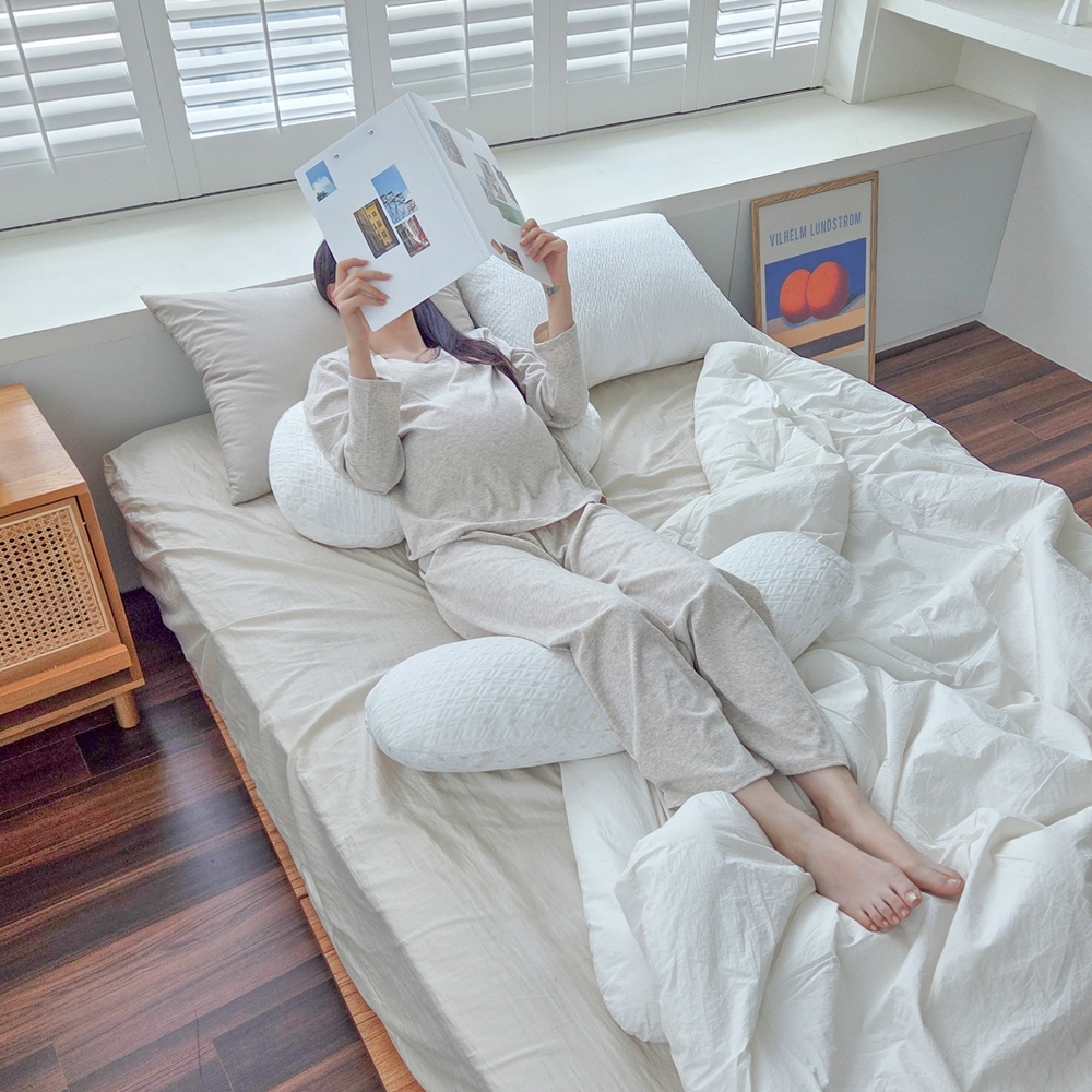 띵덕 T자형 임산부 바디필로우 베개 배받침 임신축하선물