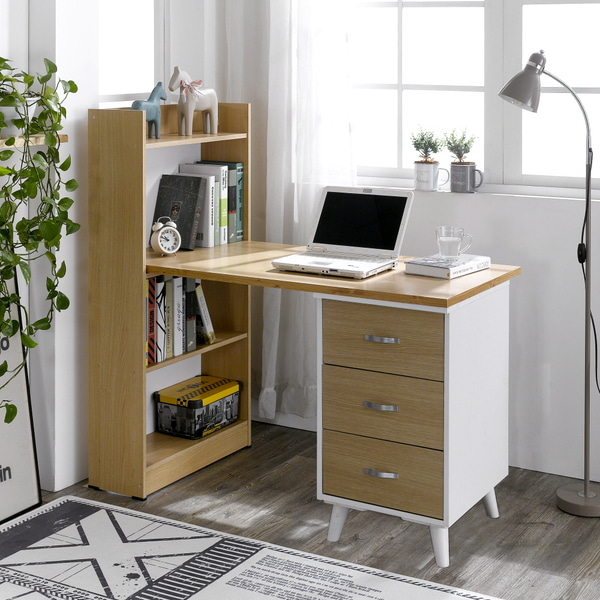 국산 서랍형 책장 책상 세트 학생 컴퓨터 재택