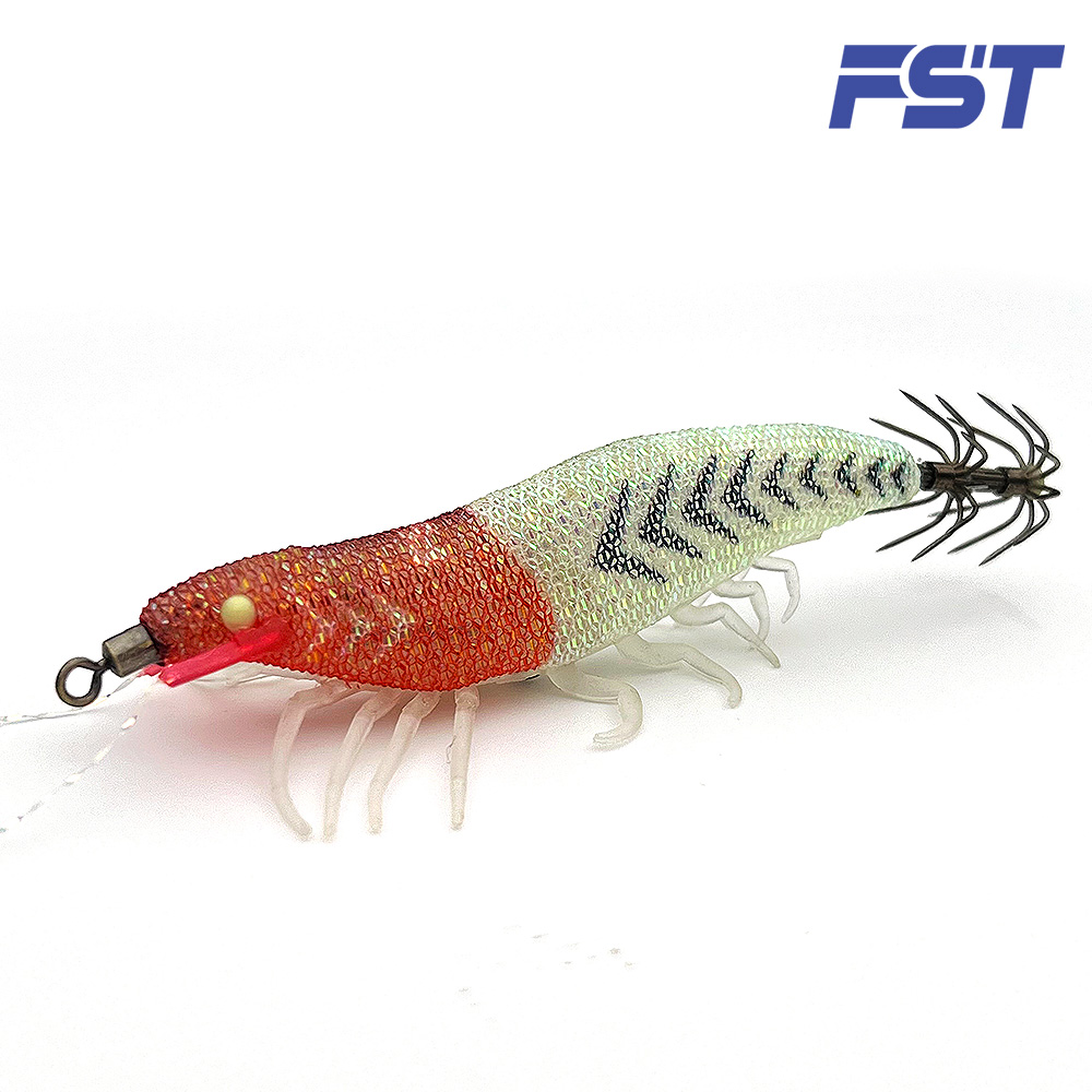 리얼 새우에기 쉬림프 한치 주꾸미 문어 갑오징어 에기 미니 우마이에기 01 고추장 (레인보우틴셀), 60mm