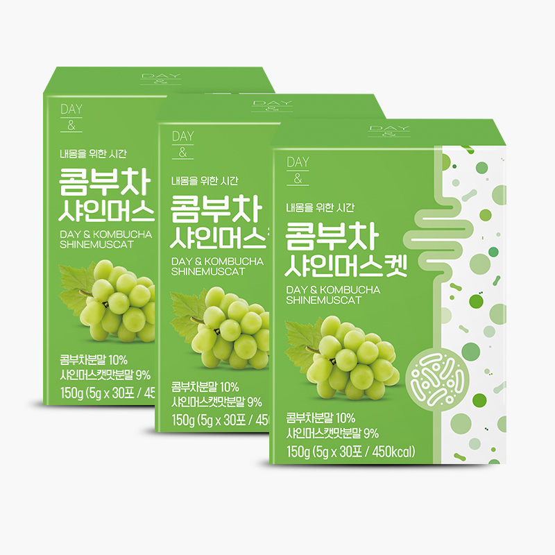 [오늘출발] 참앤들황토농원 데이앤 콤부차 샤인머스켓맛 5g 샤인머스켓, 30개입, 3개
