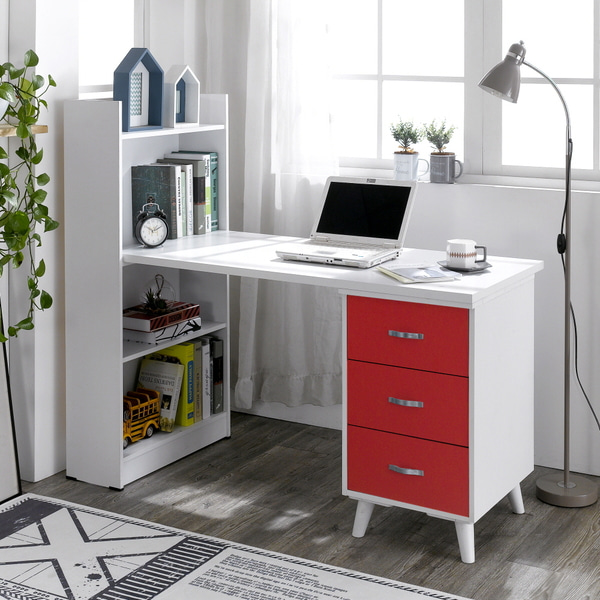 국산 서랍형 책장 책상 세트 학생 컴퓨터 재택