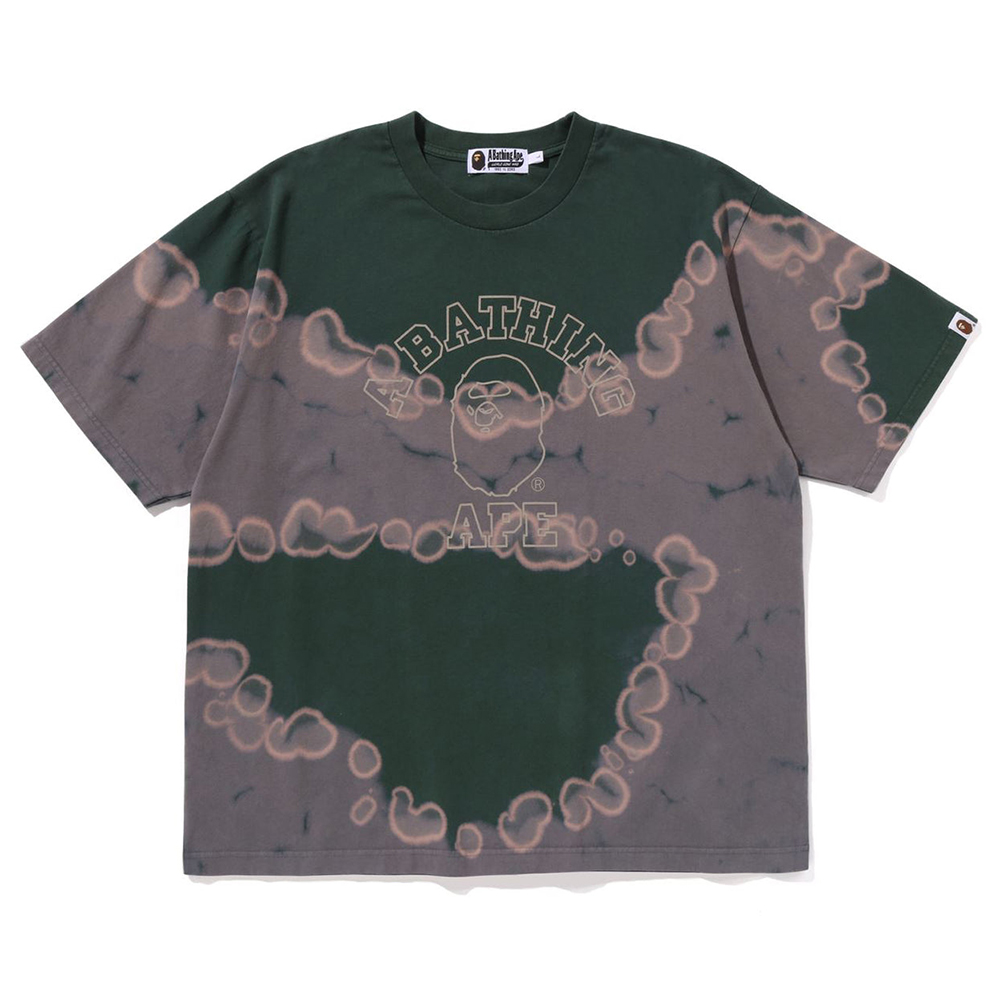 베이프 반팔티 HAND DYE COLLEGE RELAXED FIT TEE 1L30-109-015 - 메인 이미지