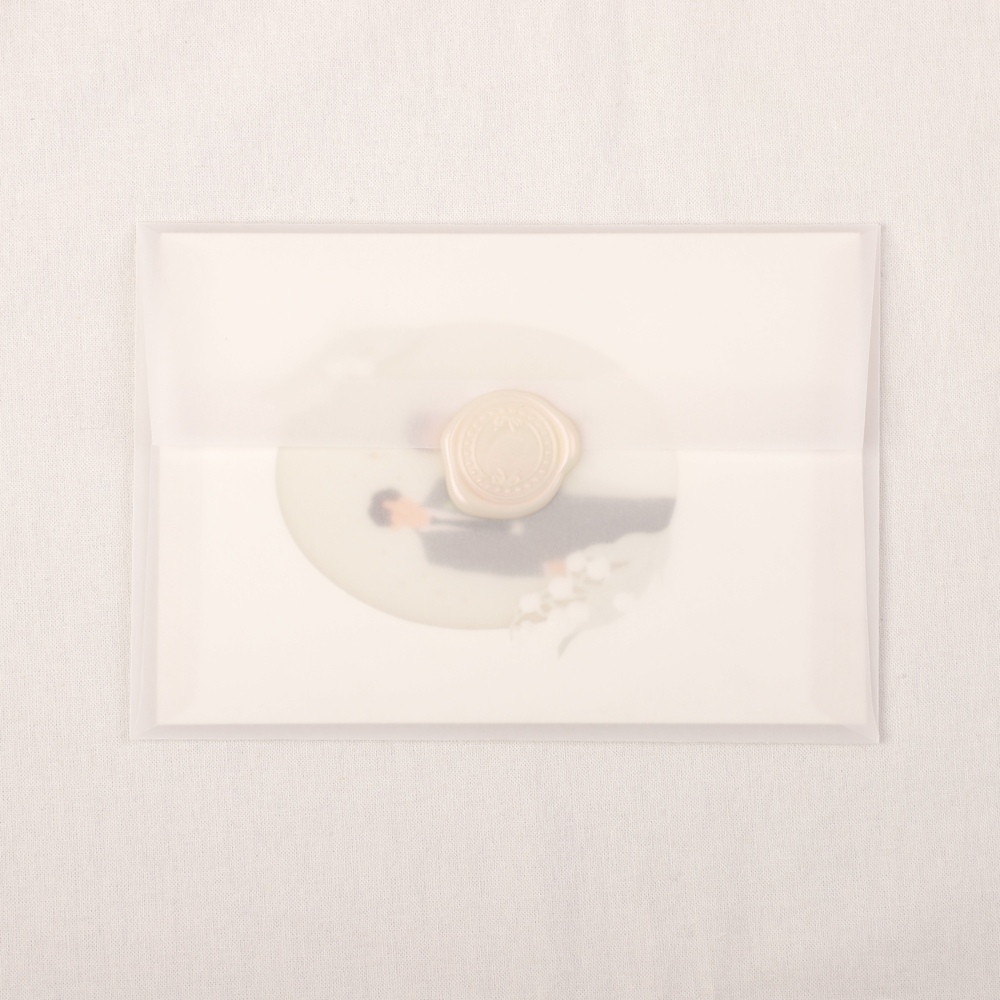 리본 실링왁스 스티커 펄 웨딩 청첩장 봉투 결혼 답례품 30mm 25p - 상세 이미지 3