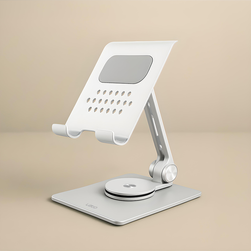 레토 360도 회전 접이식 태블릿 거치대 대형 LTS-R02 실버
