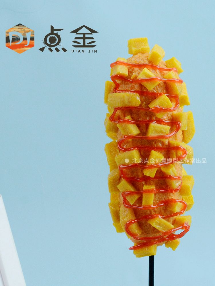 핫도그 모형 모짜렐라 치즈 감자 진짜 같은 음식 샘플 소품 장식 촬영 인테리어 - 상세 이미지 3