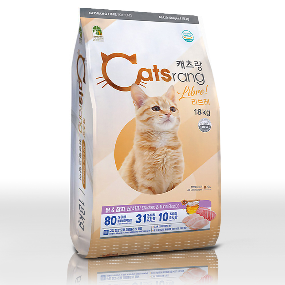 캐츠랑 리브레 18kg 고양이 대용량 사료 고양이밥 먹이 전연령 길냥이 길고양이