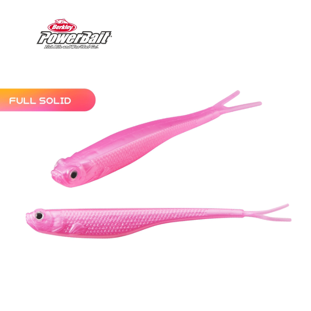버클리 파워베이트 UV 저크쉐드 광어 다운샷 루어 웜 소프트베이트 솔리드 핑크펄, 12.7cm(5인치) - 메인 이미지