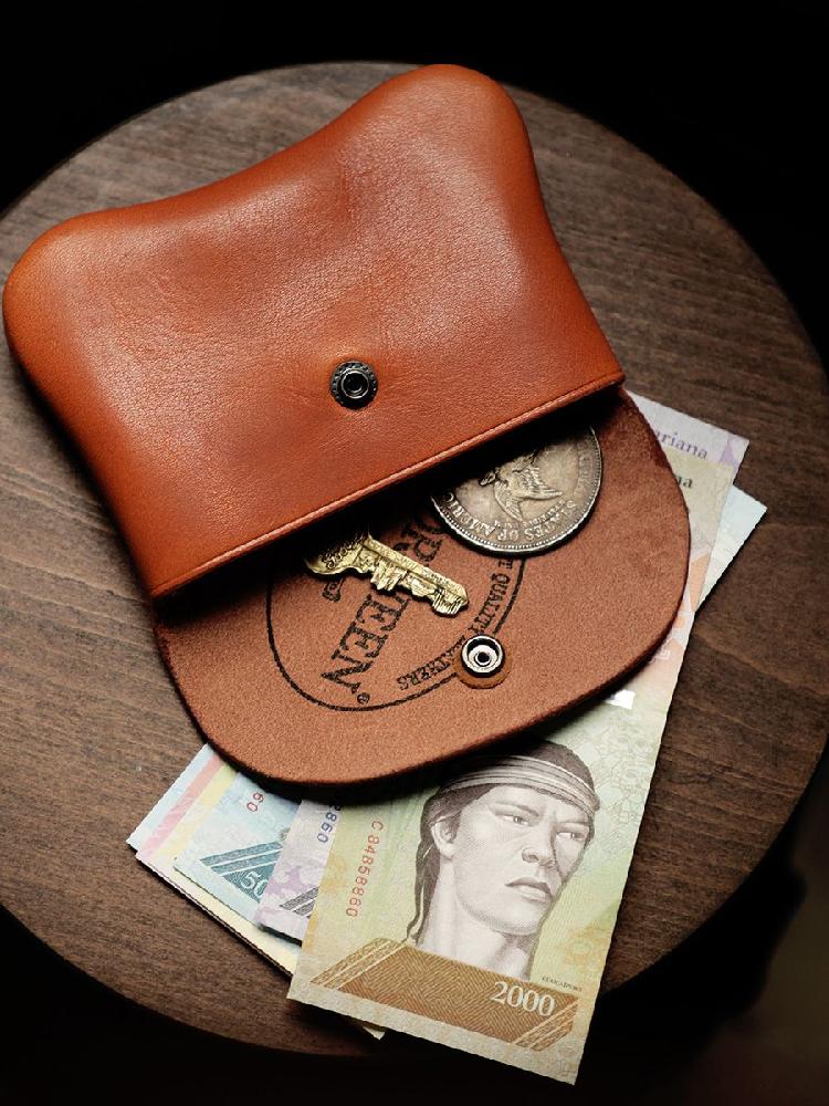 Horween 호윈 티코어 가죽 수제 미니 지갑 아메리칸 빈티지 스타일 Horweem cxl 기본 색상 - 상세 이미지 3