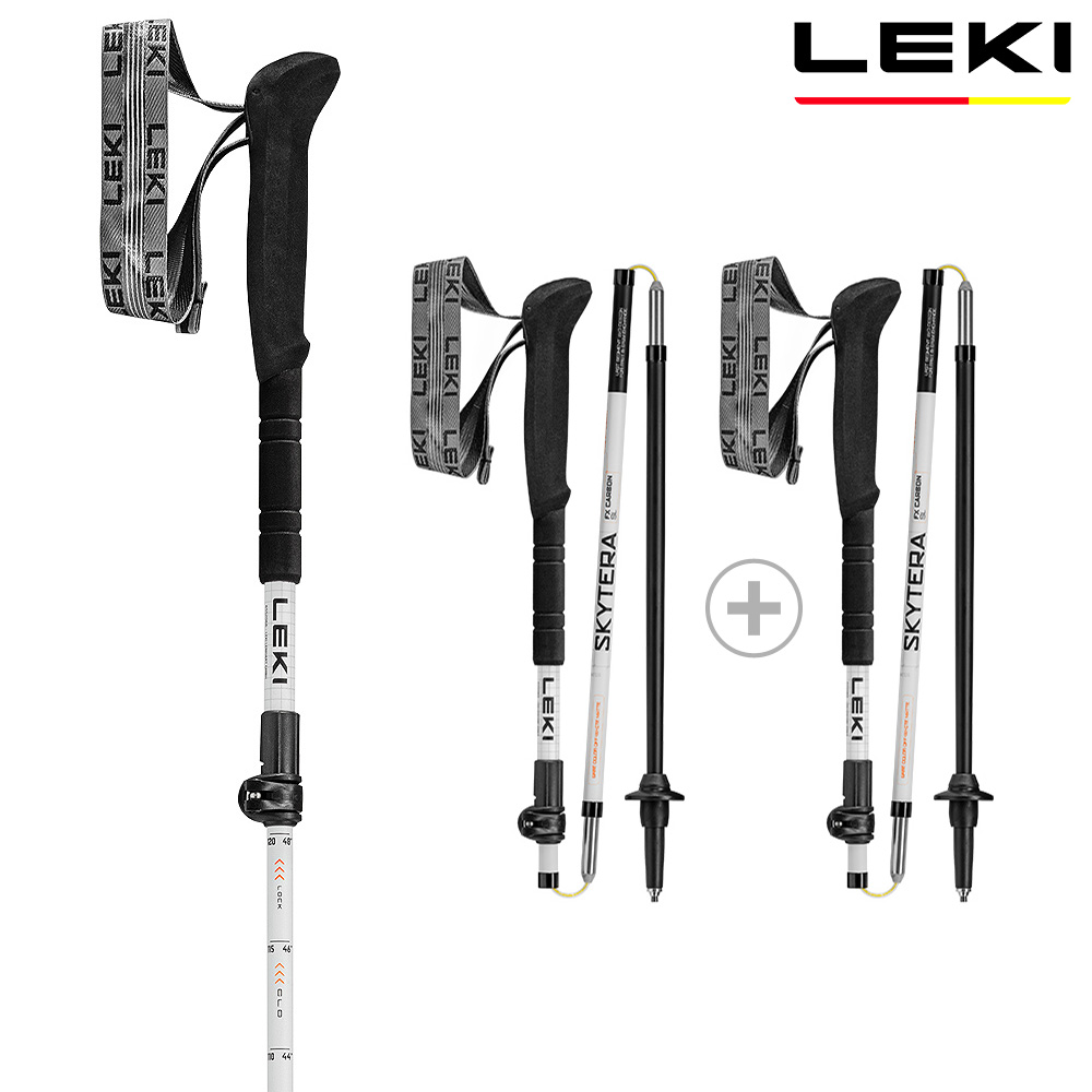 레키 스카이테라 FX 카본 SL 65520661 접이식 등산스틱 가벼운 등산 카본 폴딩 스틱 루프스트랩 버티콘그립 CLD 결합 방식