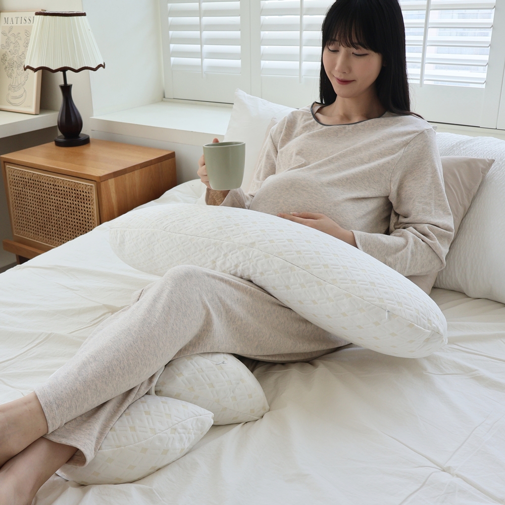 띵덕 T자형 임산부 바디필로우 베개 배받침 임신축하선물