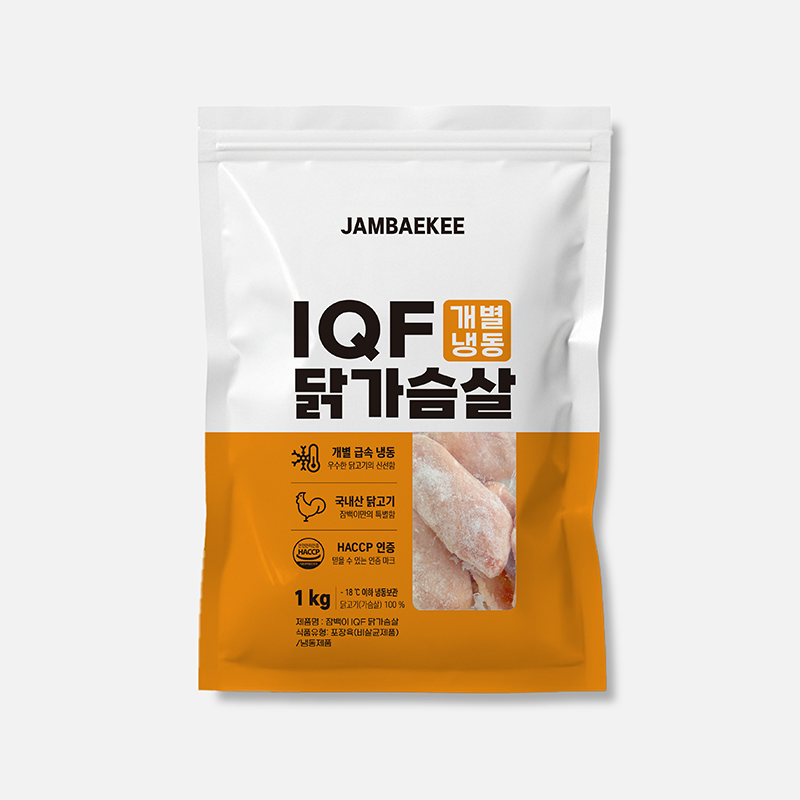 잠백이 IQF 냉동 닭가슴살 1kg - 메인 이미지