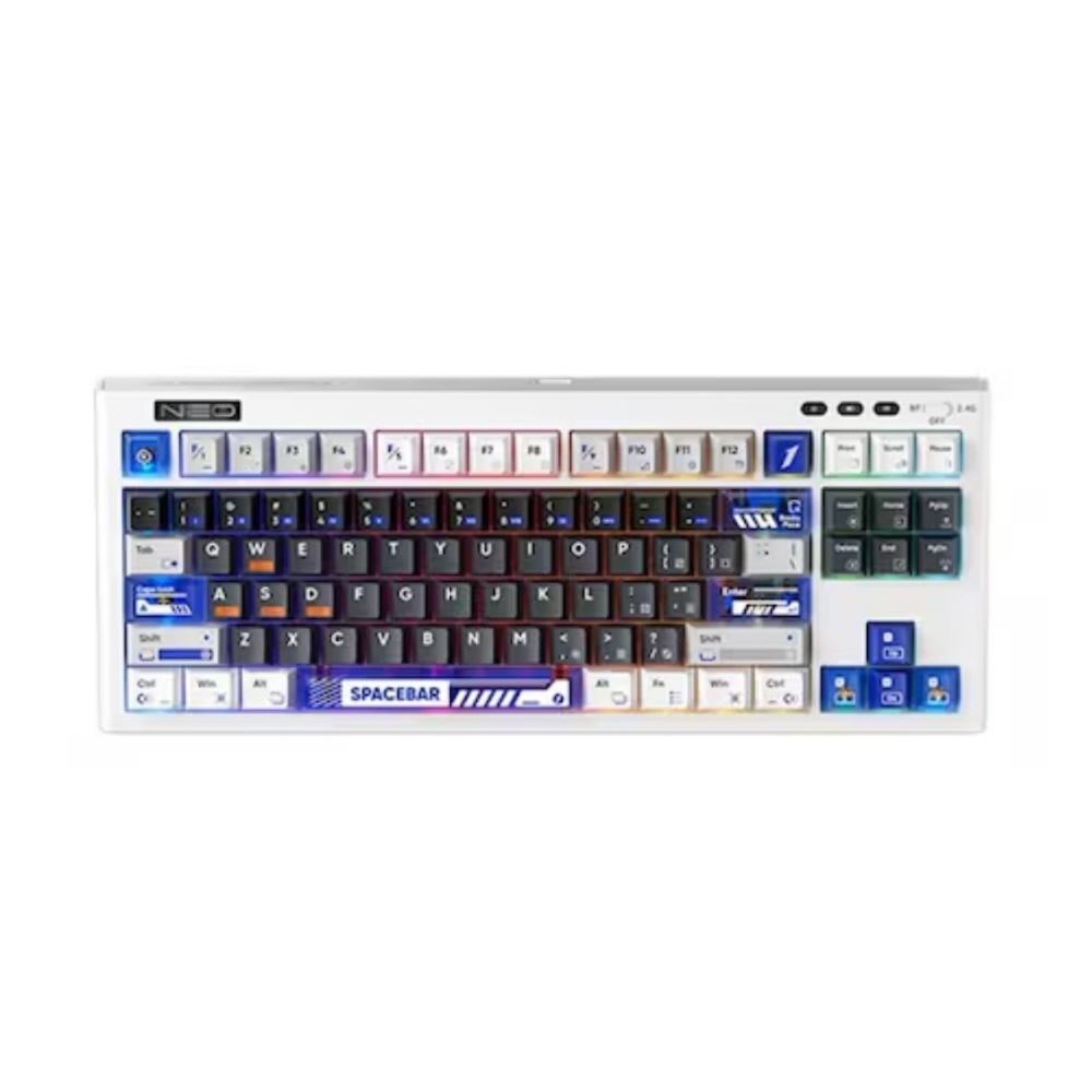 1stPlayer NEO87 유무선 게이밍 기계식 텐키리스 키보드 크림버건디, 크랜베리축, 45g - 상세 이미지 5